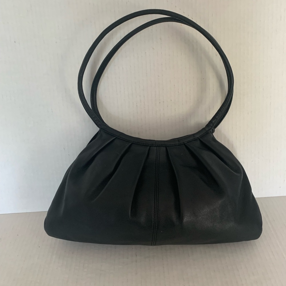 Etienne Aigner women’s black leather hobo purse circular strap - Picture 5 of 7